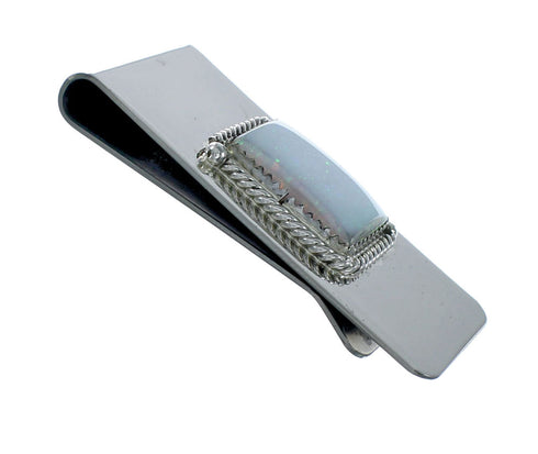Native American Opal Sterling Silver Navajo Money Clip X11271