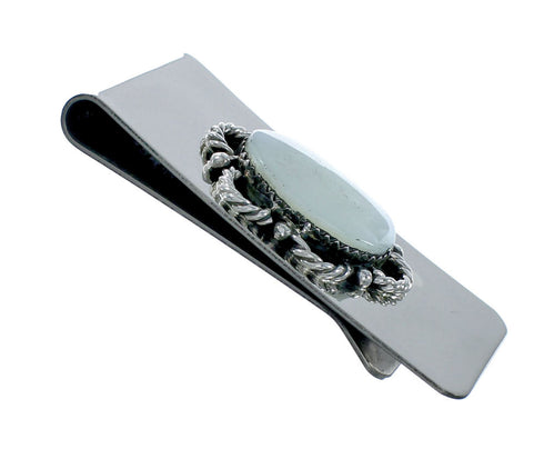 Mother Of Pearl Sterling Silver Navajo Money Clip X11272