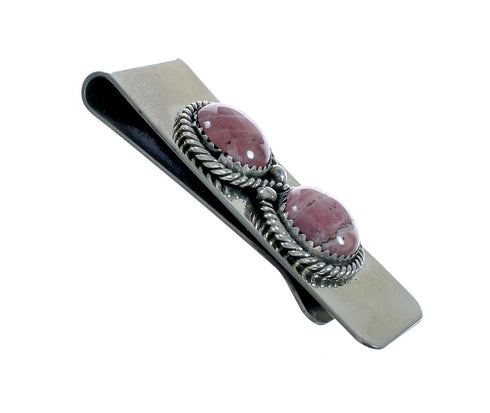 Navajo Rhodochrosite And Sterling Silver Money Clip X11279