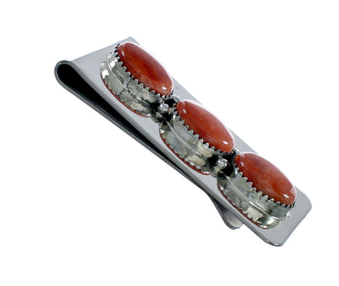 Genuine Navajo Sterling Silver Oyster Shell Money Clip X11284