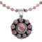 Native American Sterling Silver Rhodochrosite Bead Necklace X11321