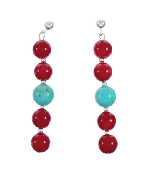 Native American Navajo Multicolor Sterling Silver Necklace Set X11358