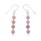 Genuine Sterling Silver Rhodochrosite Bead Hook Dangle Earrings X11315