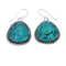 Genuine Navajo Turquoise Sterling Silver Hook Dangle Earrings X11350