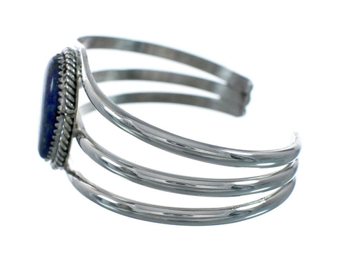 Sterling Silver Navajo Native American Lapis Cuff Bracelet X11353
