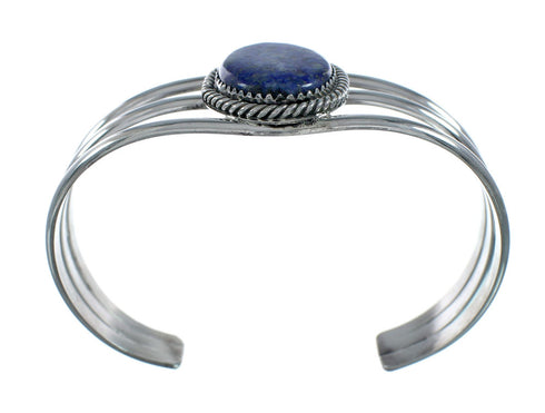 Sterling Silver Navajo Native American Lapis Cuff Bracelet X11353