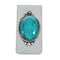 Unique Native American Turquoise And Sterling Silver Navajo Money Clip X11367