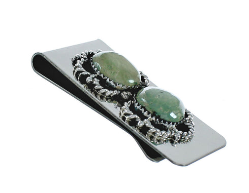 Unique Navajo Turquoise And Sterling Silver Money Clip X11371