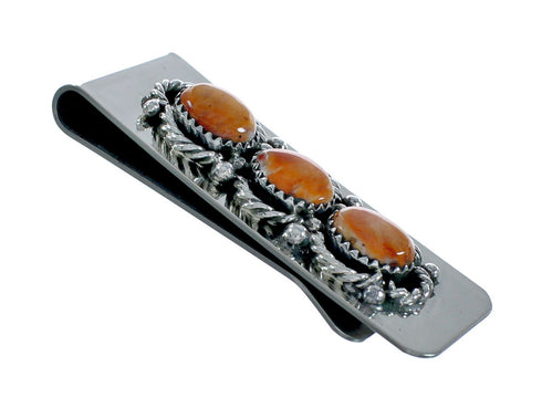 Genuine Navajo Sterling Silver Oyster Shell Money Clip X11372