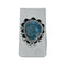 Genuine Turquoise And Sterling Silver Navajo Money Clip X11384