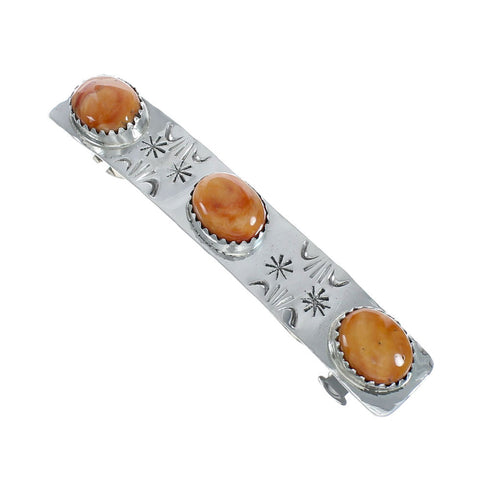 Navajo Oyster Shell Sterling Silver Hair Barrette X11400