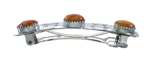 Navajo Oyster Shell Sterling Silver Hair Barrette X11400