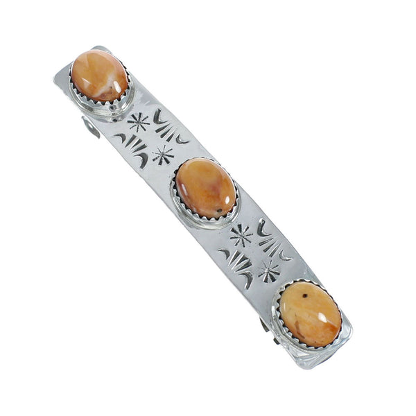 Navajo Oyster Shell Sterling Silver Hair Barrette X11401