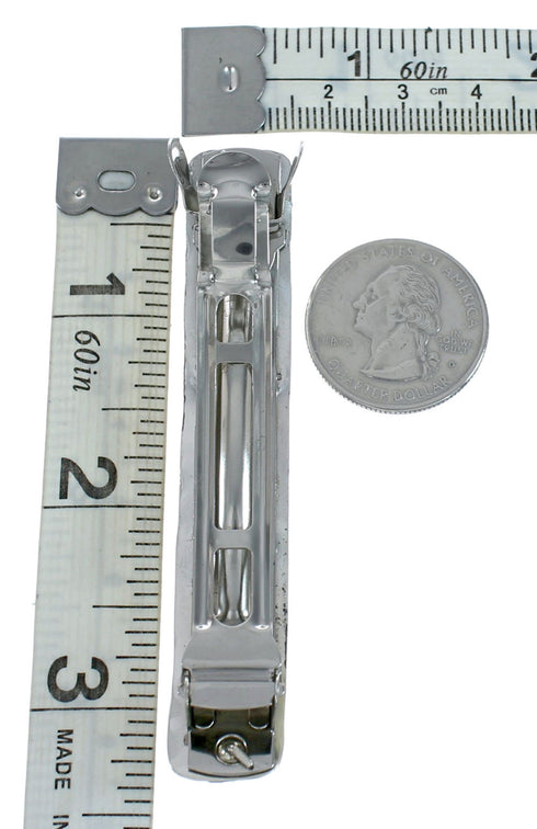 Navajo Native American Turquoise Sterling Silver Hair Barrette X11403