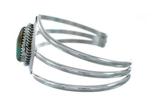 Native American Turquoise Sterling Silver Tear Drop Navajo Cuff Bracelet X11406