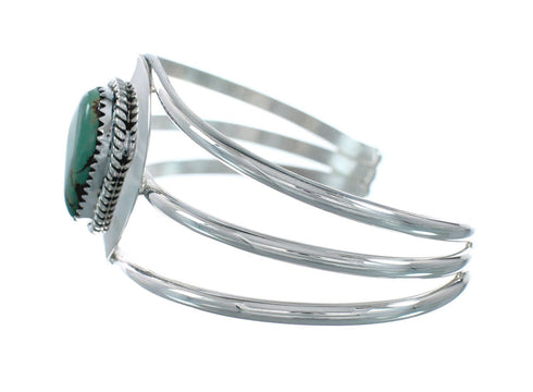 Native American Turquoise Sterling Silver Tear Drop Navajo Cuff Bracelet X11408