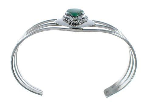 Native American Turquoise Sterling Silver Tear Drop Navajo Cuff Bracelet X11408