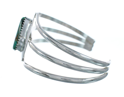 Native American Turquoise Sterling Silver Tear Drop Navajo Cuff Bracelet X11410