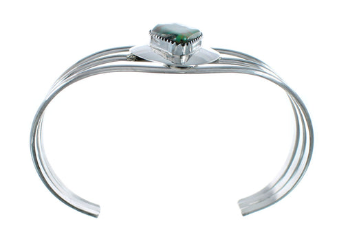 Native American Turquoise Sterling Silver Tear Drop Navajo Cuff Bracelet X11410