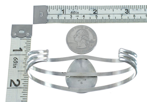 Native American Turquoise Sterling Silver Tear Drop Navajo Cuff Bracelet X11410