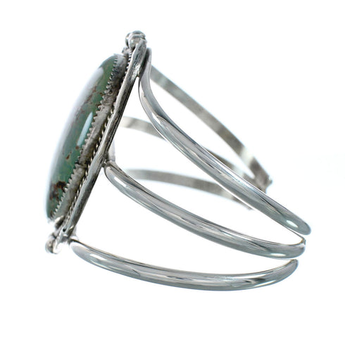 Authentic Native American Kingman Turquoise Sterling Silver Navajo Cuff Bracelet X11414