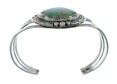 Authentic Native American Kingman Turquoise Sterling Silver Navajo Cuff Bracelet X11414