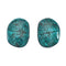 Native American Turquoise Navajo Sterling Silver Post Earrings X11423