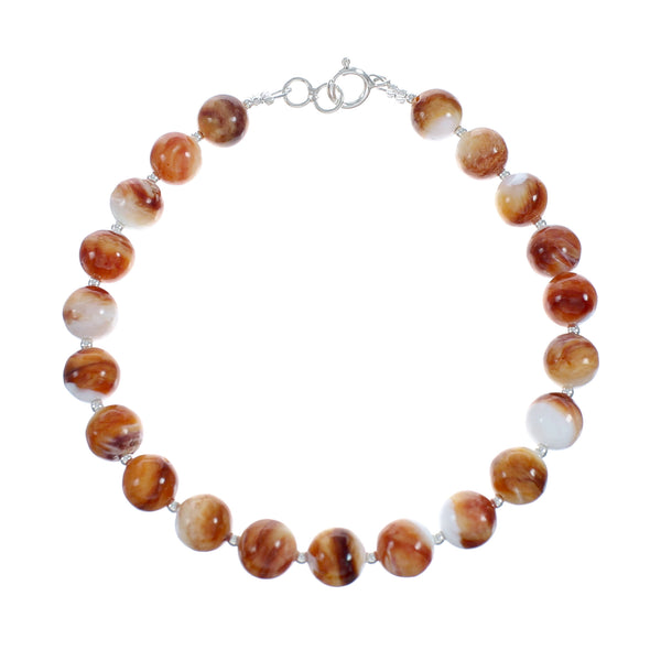 Genuine Oyster Shell Sterling Silver Southwest Bracelet X11429