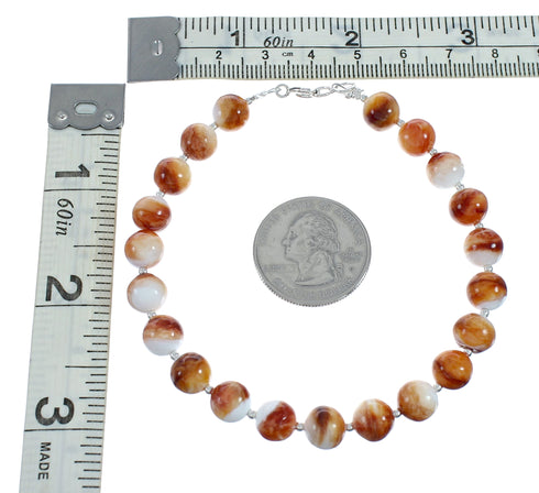 Genuine Oyster Shell Sterling Silver Southwest Bracelet X11429