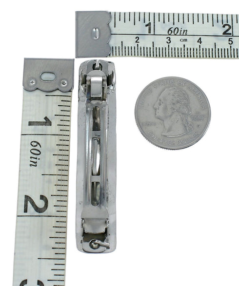 Navajo Heart Oyster Shell Sterling Silver Hair Barrette X11447