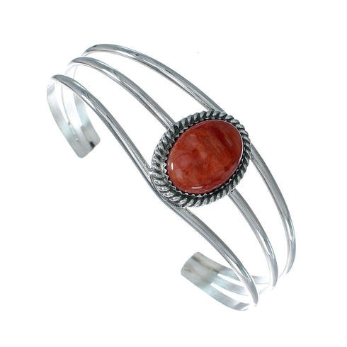 Native American Navajo Oyster Shell Sterling Silver Cuff Bracelet X11451