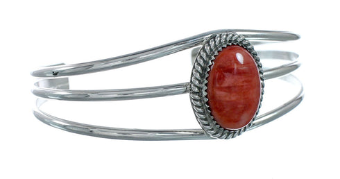 Native American Navajo Oyster Shell Sterling Silver Cuff Bracelet X11451