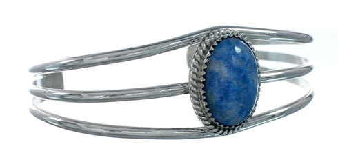 Denim Lapis Genuine Sterling Silver Native American Cuff Bracelet X11453