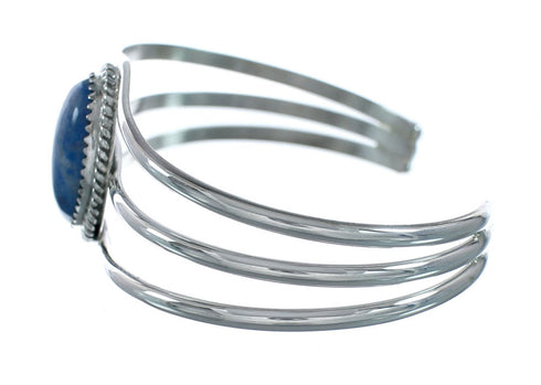 Denim Lapis Genuine Sterling Silver Native American Cuff Bracelet X11453