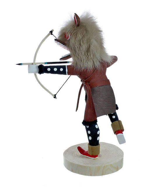 Native American Brown Wolf Kachina Doll NX11479