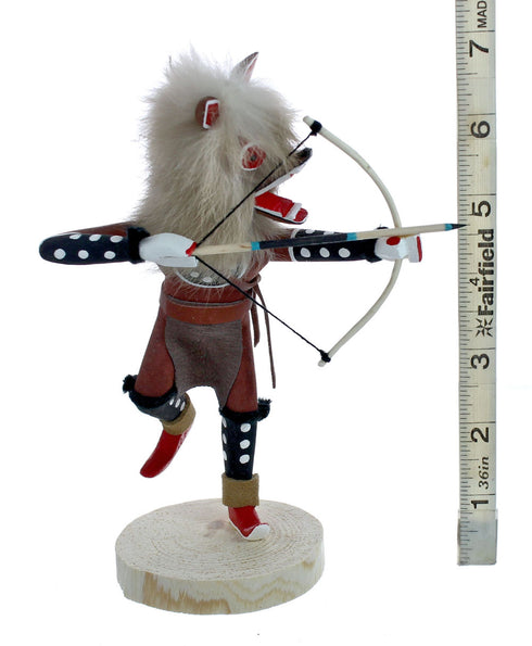 Native American Brown Wolf Kachina Doll NX11479
