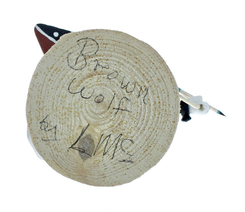 Native American Brown Wolf Kachina Doll NX11479