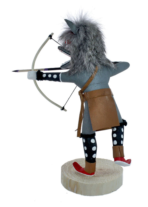 Native American Gray Wolf Kachina Doll NX11480