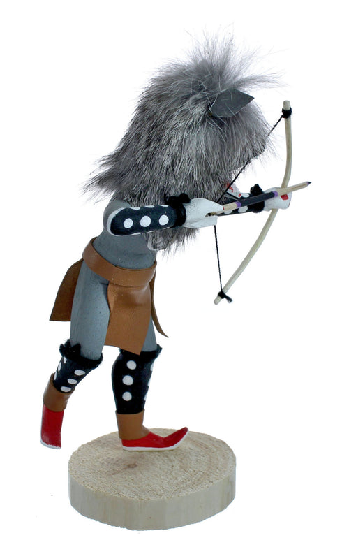 Native American Gray Wolf Kachina Doll NX11480
