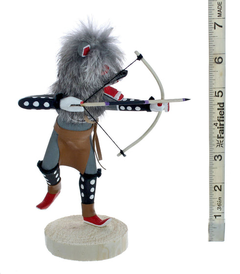 Native American Gray Wolf Kachina Doll NX11480