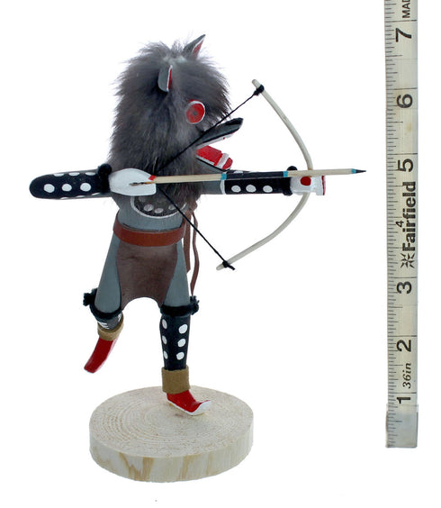 Navajo Native American Gray Wolf Kachina Doll NX11481