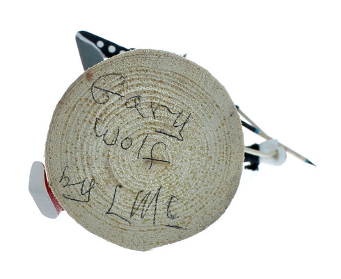 Navajo Native American Gray Wolf Kachina Doll NX11481