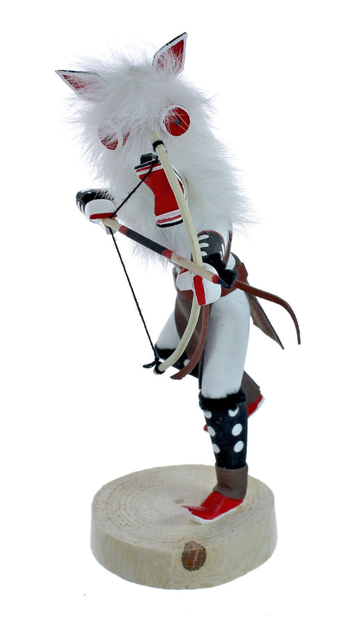 Navajo Native American White Wolf Kachina Doll NX11482