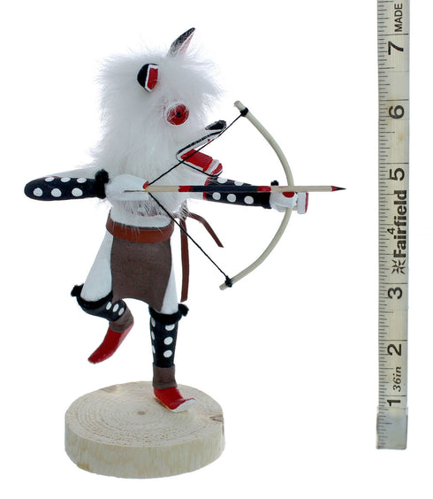 Navajo Native American White Wolf Kachina Doll NX11482