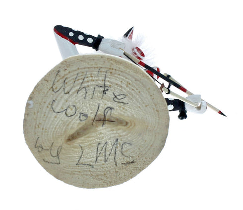 Navajo Native American White Wolf Kachina Doll NX11482