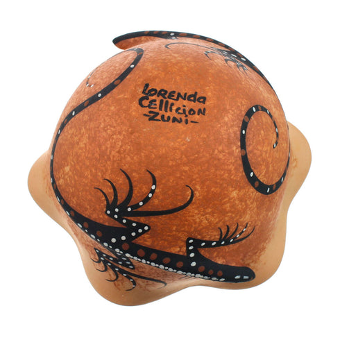 Zuni Indian Gecko Pottery Hand Crafted By Artist Lorenda Cellicion NN20018