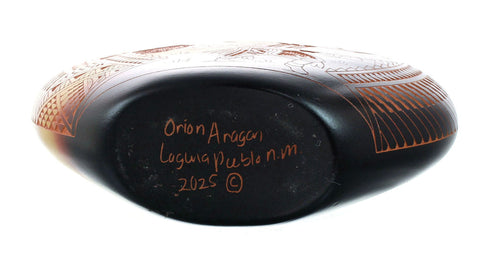 Navajo Indian Hand Crafted Pot By Artist Orion Aragon Laguna Pueblo NN20038