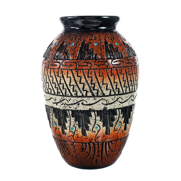 Navajo Indian Hand Crafted Pot By Artist Dewayne Eskeets NN20030