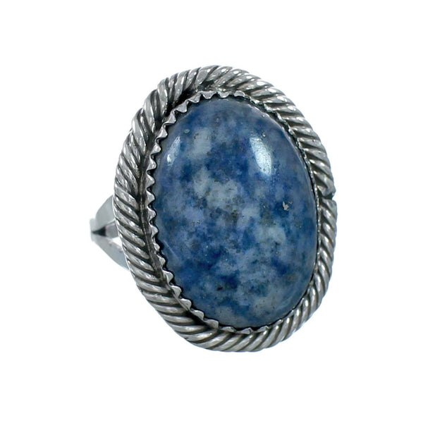 Denim Lapis Navajo Sterling Silver Ring Size 8-1/4 NN20114