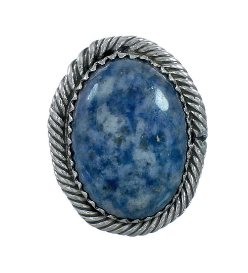 Denim Lapis Navajo Sterling Silver Ring Size 8 NN20112